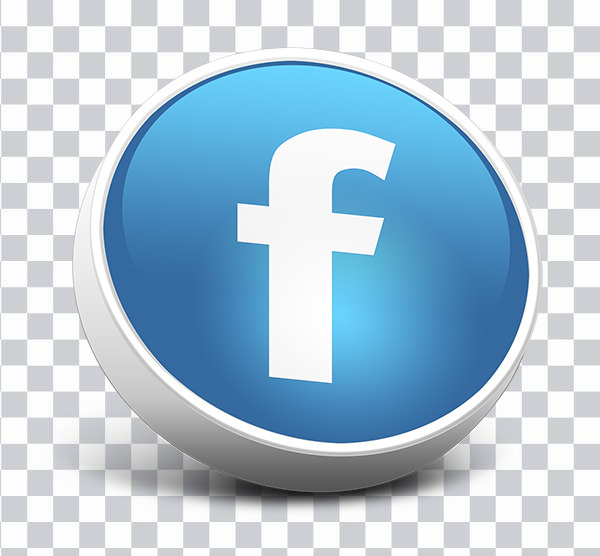 facebook, fb, social-media, logo, social media <br>logo, brand, 3d icon, round 3d icon png