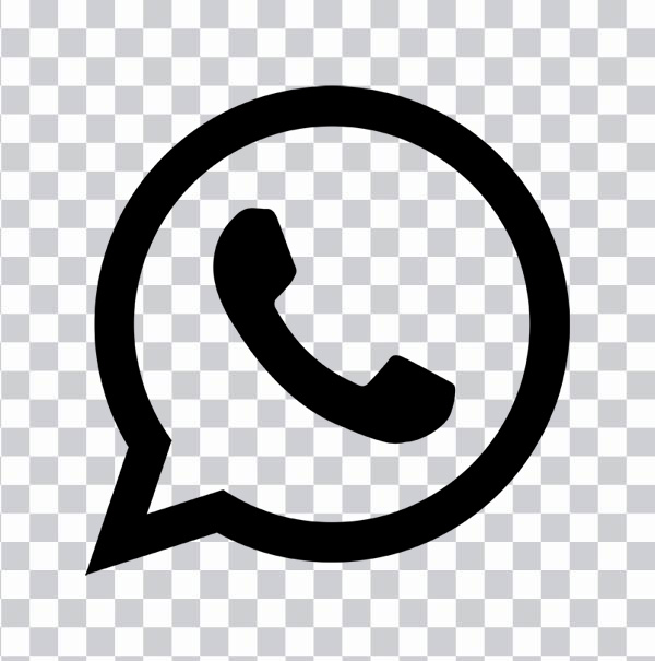 WhatsApp  iPhone, whatsapp, logo, monochrome, <br>black png