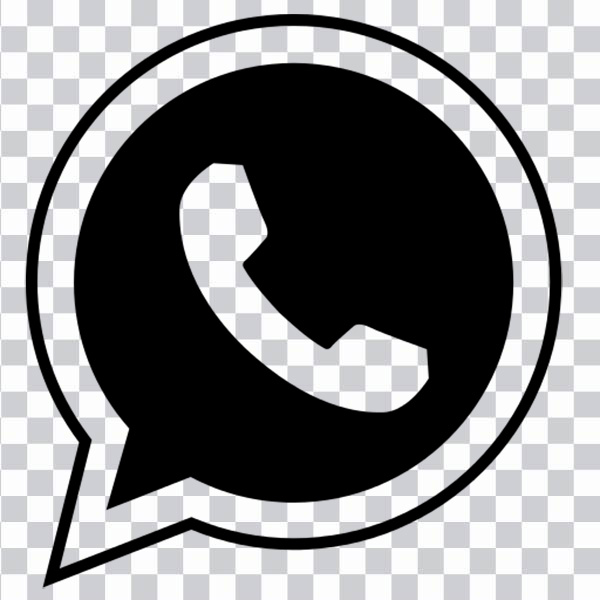 WhatsApp  iPhone, whatsapp, logo, monochrome, <br>black clipart