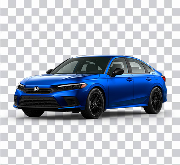 Blue Honda Civic, Sports, Civic 2025, luxury car<br> black alloys,  luxury sedan, speed, png free