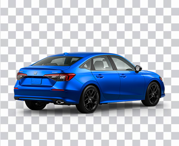 Royal Blue Honda Civic, 2024 Type R, Sedan Car<br> Honda civic luxury car png free