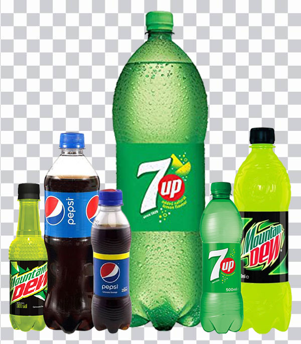 Pepsi, 7 Up, Dew, Soft Drink plastic bottles, 500 ml,<br> energy drink, cold drinks png free