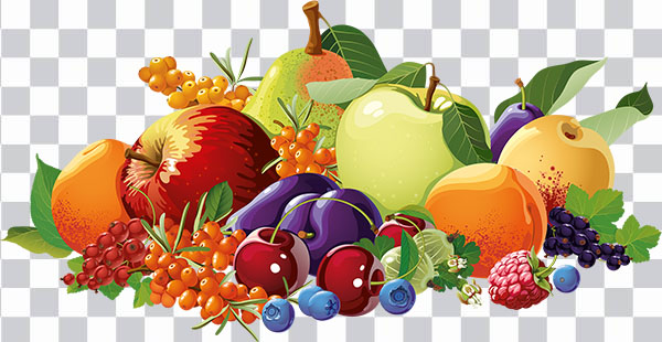 Assorted Fruits, frutta assortita, fruit illustration, <br> apple, grapes, pineapple, peach, food, png free