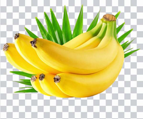 Mazzo di banane, Bunch of Banana, mezza dozzina <br>di banane, half dozen banana, banana with leaves png free